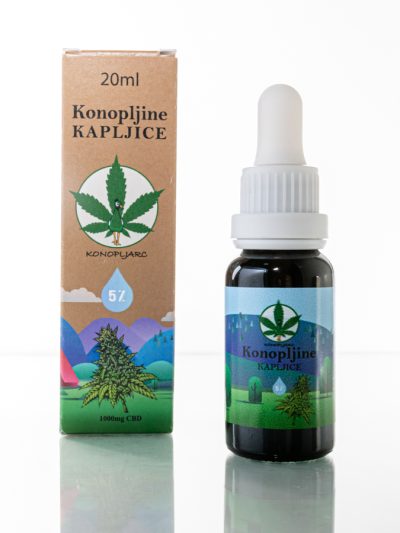 5% CBD konopljine kapljice 20 ml, polni spekter kanabinoidov